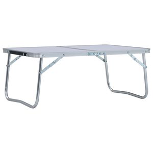 vidaXL Hopf&auml;llbart campingbord vit aluminium 60x40 cm