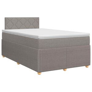 vidaXL Kontinentals&auml;ng med madrass Taupe 120 x 200 cm Tyg