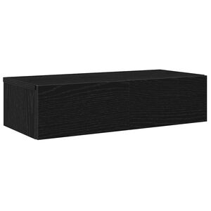 vidaXL V&auml;gghylla med l&aring;dor svart 60x26,5x15 cm konstruerat tr&auml;