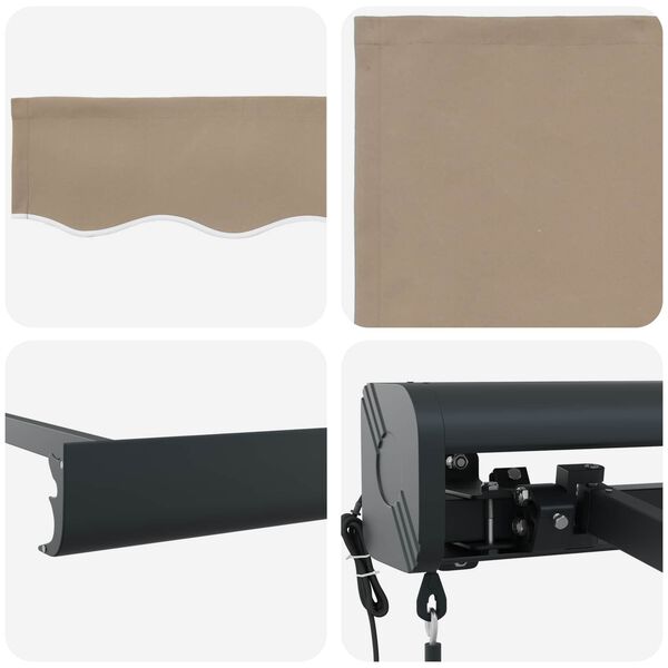 vidaXL Markis Beige 350 x 250 x 165 cm Polyester och aluminium