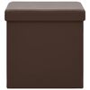 vidaXL Hopf&auml;llbar f&ouml;rvaringspall brun PVC