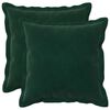 vidaXL Kudd&ouml;verdrag 2 pcs HOUTEN M&ouml;rkgr&ouml;n 40 x 40 cm Sammet