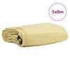 vidaXL Presenning 650g / m&sup2; Beige 5 x 8 m Canvas med PVC-bel&auml;ggning