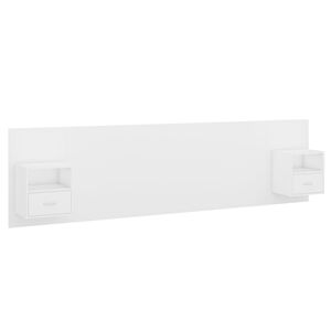 vidaXL S&auml;nggavel med l&aring;dor vit konstruerat tr&auml;