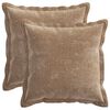 vidaXL Kudd&ouml;verdrag 2 st HOUTEN Brun 35 x 35 cm Chenilletyg