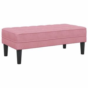 vidaXL b&auml;nk med kudde Rosa 113 x 57 x 39 cm Sammet