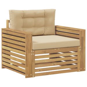 vidaXL Utomhussoffa Polyester Vit och Beige