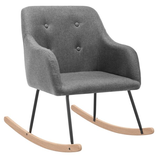 vidaXL Gungstol ljusgr&aring; tyg