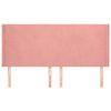 vidaXL S&auml;nggavel med kanter rosa 183x16x118/128 cm sammet