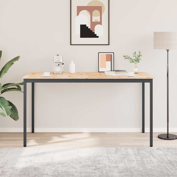 vidaXL Barbord Naturf&auml;rg 110 x 55 x 105 cm Massiv furu