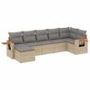 vidaXL Patio Sofa Set 6-sits Beige and Grey