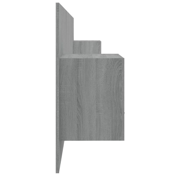 vidaXL Sänggavel med lådor grå sonoma konstruerat trä