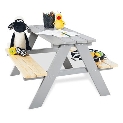 Pinolino Bänkbord för barn Nicki für 4 trä grå