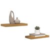vidaXL V&auml;gg hylla 2 pcs Beige 50 x 23 x 4 cm Konstruerat tr&auml;
