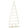 vidaXL Metall julgran Guld 125 cm Pulverlackerad st&aring;l