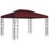 vidaXL Paviljong 3,97 x 2,96 x 2,68 m Vinr&ouml;d Polyester och St&aring;l
