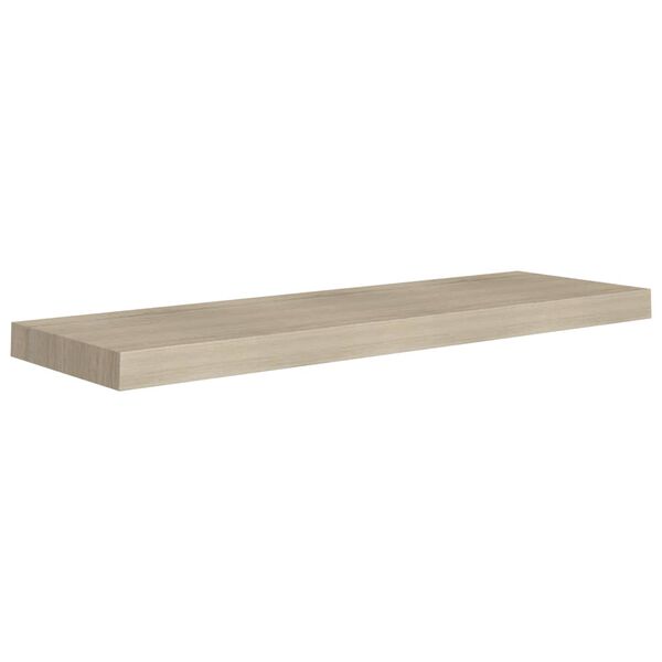 vidaXL Svävande vägghyllor 2 st ek 80x23,5x3,8 cm MDF