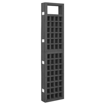vidaXL Rumsavdelare/Spaljé 6 paneler massiv gran svart 242,5x180 cm