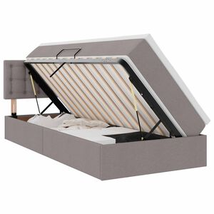 vidaXL F&ouml;rvaringss&auml;ng med madrass Taupe 90 x 190 cm Sammet
