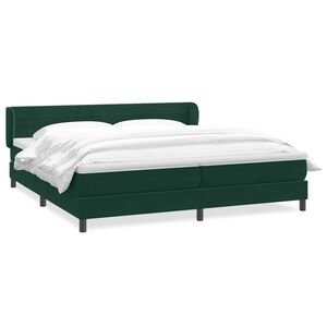 vidaXL Res&aring;rs&auml;ng med madrasser m&ouml;rkgr&ouml;n 180x220 cm sammet