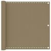 vidaXL Balkongsk&auml;rm taupe 90x600 cm HDPE