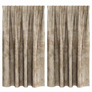 vidaXL Sammetsgardiner 2 st champagne 140 x 140 cm Sammet