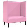 vidaXL H&ouml;g Ryggsoffa 101cm Rosa tyg