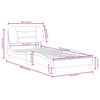vidaXL Bed Frame with LED without Mattress "Hvar" Taupe 90x190 cm Fabric