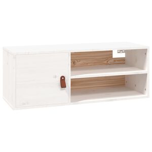 vidaXL V&auml;ggsk&aring;p vit 80x30x30 cm massiv furu