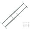 vidaXL S&auml;kerhetsgaller f&ouml;r F&ouml;nster med 2 Korsk&aring;por 3 st 630-1140 mm