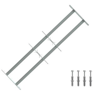 vidaXL S&auml;kerhetsgaller f&ouml;r F&ouml;nster med 2 Korsk&aring;por 3 st 630-1140 mm