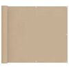 vidaXL Balkong Sk&auml;rm Beige 100 x 300 cm Oxford Tyg