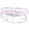 vidaXL Säng med bokhylla utan madrass vaxbrun 75x190 cm massiv furu