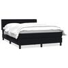 vidaXL Rams&auml;ng med madrass svart 160x210 cm sammet