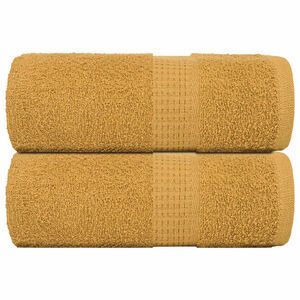 vidaXL Tv&auml;tthanddukar FROGN 2 st guld 30x30 cm 360 gsm