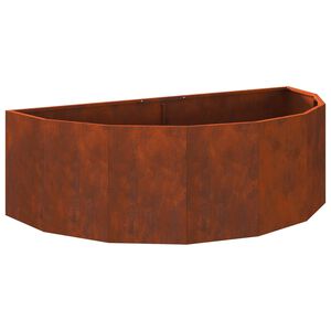 vidaXL Planteringsk&auml;rl Rostig 120 x 60 x 35 cm V&auml;derbest&auml;ndig st&aring;l