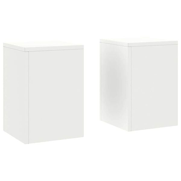 vidaXL V&auml;xtst&auml;ll 2 pcs Vit 24 x 24 x 35 cm St&aring;l