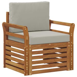 vidaXL Utomhussoffset Massivt akaciatr&auml; och polyester Naturf&auml;rg