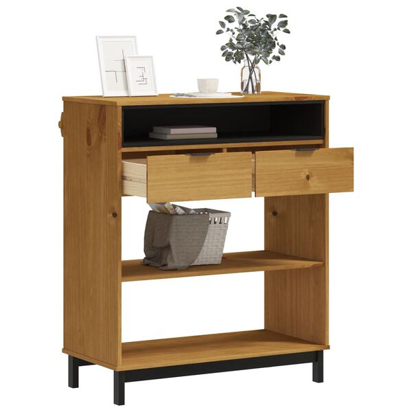 vidaXL Barbord FLAM 92x45x110 cm massiv furu