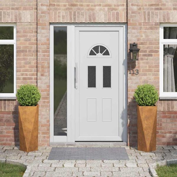 vidaXL Planteringsk&auml;rl 2 pcs Rostig 30 x 30 x 75 cm