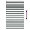 vidaXL Rullgardin zebra mörkgrå 140x200 cm tyg bredd 135,9cm polyester