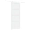 vidaXL Skjutd&ouml;rr 93 x 232 cm Konstruerat tr&auml; Vit