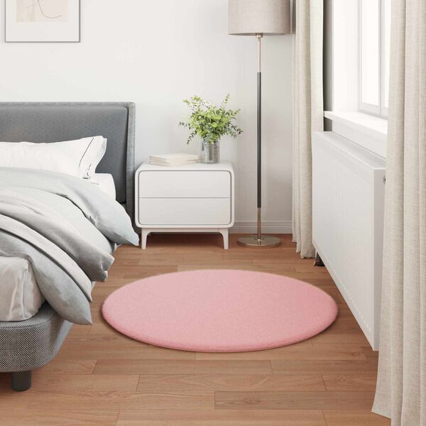 vidaXL Fusk-kaninp&auml;lsmatta Olite Rosa &Oslash; 80 cm Polyester