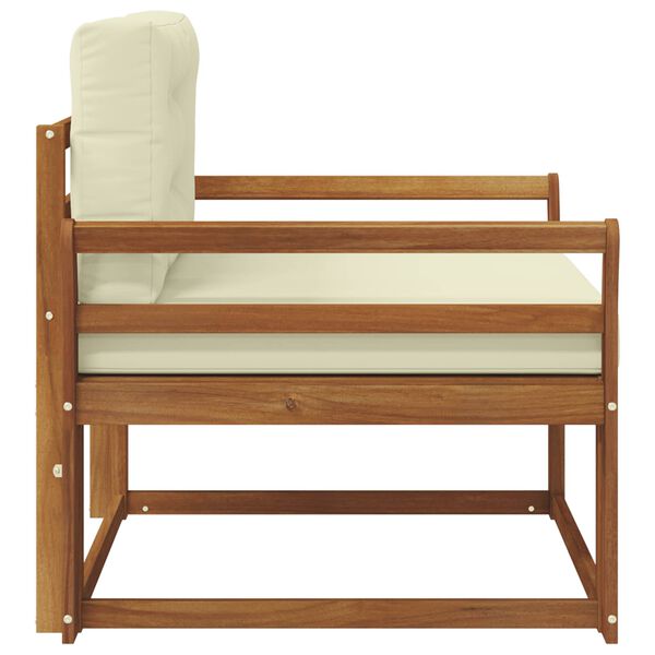 vidaXL Utomhus Mellansoffa Massivt Akaciatr&auml; Naturf&auml;rg