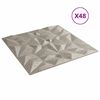 vidaXL V&auml;ggpaneler 48 pcs Amethyst Betong 50 x 50 cm XPS Skum