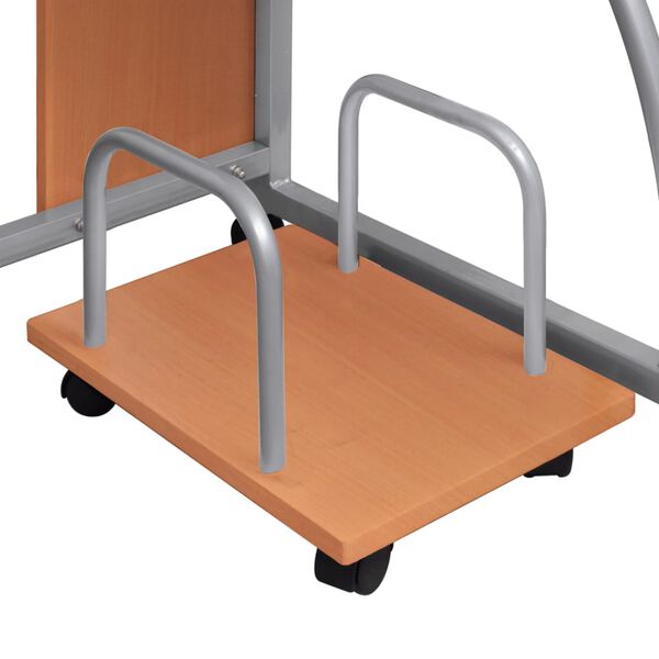 vidaXL Datorbord brun 110x52x88,5 cm konstruerat tr&auml;