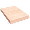 vidaXL B&auml;nkskiva f&ouml;r badrum 40x60x(2-6) cm obehandlat massivt tr&auml;