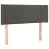 vidaXL S&auml;nggavel med kanter m&ouml;rkgr&aring; 83x16x78/88 cm sammet