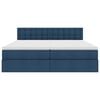 vidaXL F&ouml;rvaringss&auml;ng med madrass Bl&aring; 200 x 200 cm Konstl&auml;der
