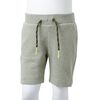 Barnshorts med snöre blandad ljus khaki melange 116